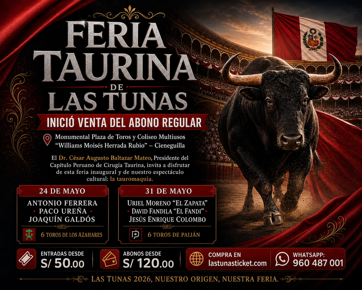 Invitación a la Feria Taurina de Las Tunas